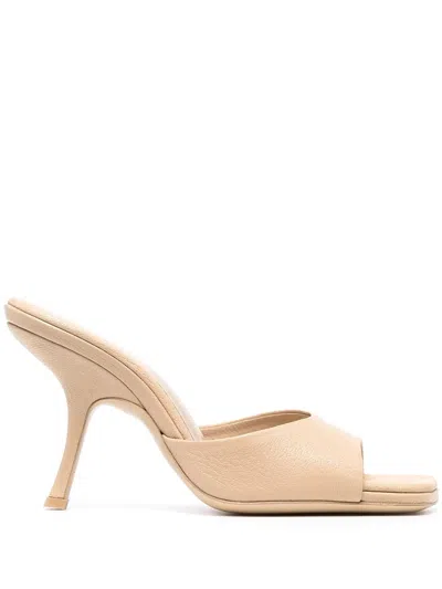 By Far Mora Sand Grained Leather In Animal Print