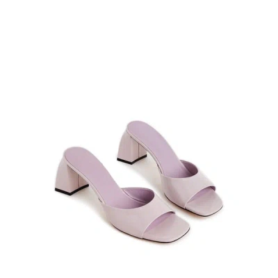 By Far Mules Romy En Cuir In Pink
