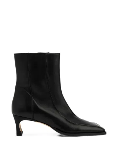 By Far Nieves Square-toe Ankle Boots In Black