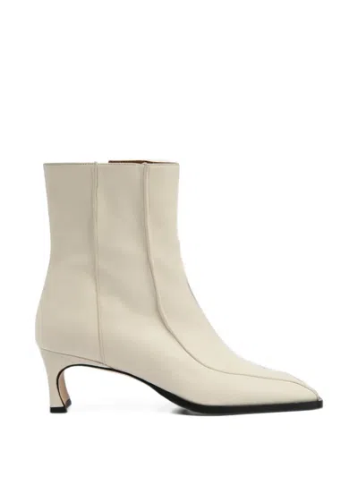 By Far Nieves Square-toe Ankle Boots In Neutral