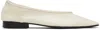 By Far Off-white Carré Ballerina Flats In Wh020 Limewash