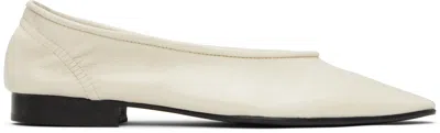 By Far Off-white Carré Ballerina Flats In Wh020 Limewash