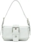 By Far Off-white Eloise Creased Leather Bag
