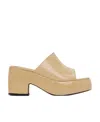By Far Open-toe Platform Mules In Nude