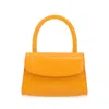 By Far Orange Leather Mini Handbag
