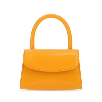 By Far Orange Leather Mini Handbag Sunflower