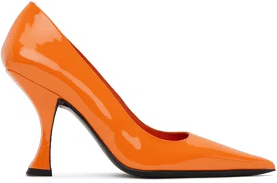 By Far Orange Viva Heels In Or Orange