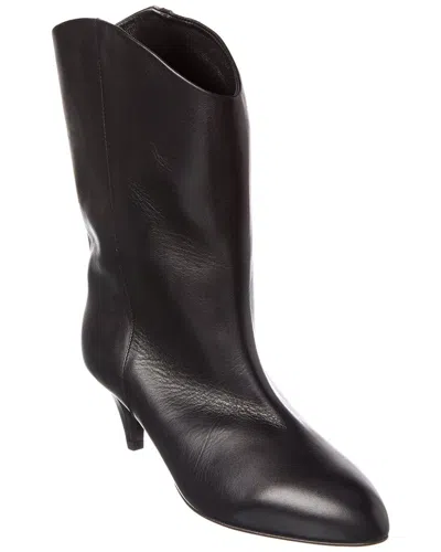 By Far Osage Leather Bootie In Black