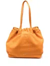 By Far Oslo Drawstring Tote Bag In Orange