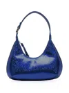 By Far Blue Baby Amber Mini Bag Disco Dot Leather Effect Woman In Blue