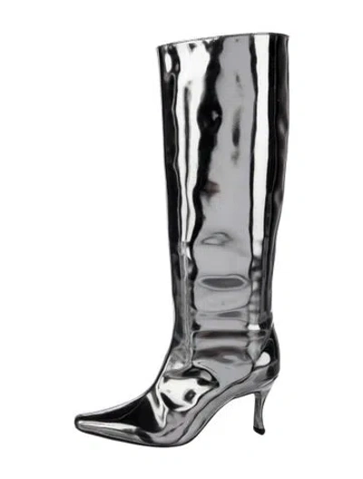 Pre-owned By Far Patent Leather Boots In Multi