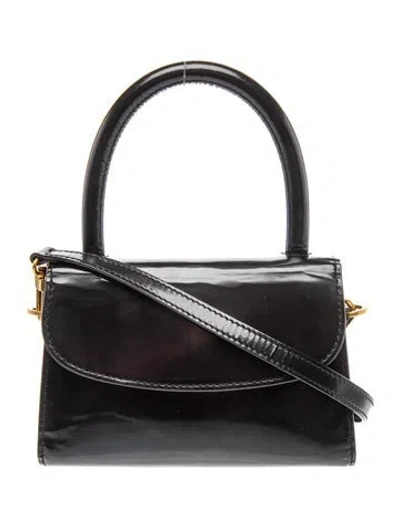Pre-owned By Far Patent Leather Crossbody Bag In Black