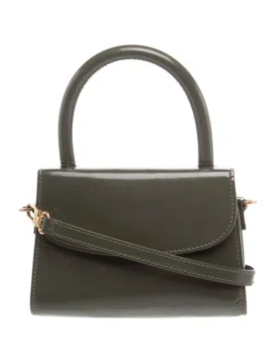 Pre-owned By Far Patent Leather Crossbody Bag In Gray