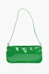 By Far Patent Leather Dulce Rectangular Shoulder Bag In Green