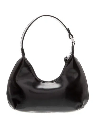 Pre-owned By Far Patent Leather Hobo In Black