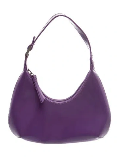 Pre-owned By Far Patent Leather Hobo In Purple