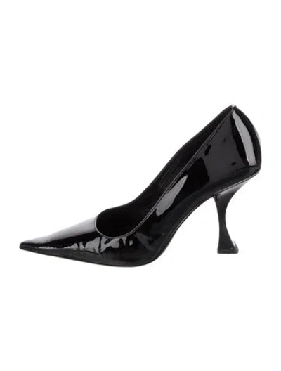 Pre-owned By Far Patent Leather Pumps In Black