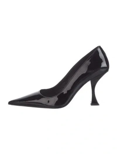 Pre-owned By Far Patent Leather Pumps In Black