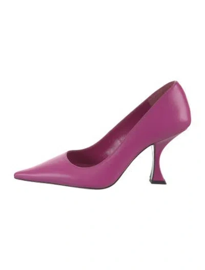Pre-owned By Far Patent Leather Pumps In Pink