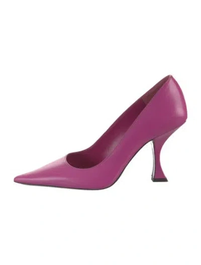 Pre-owned By Far Patent Leather Pumps In Pink