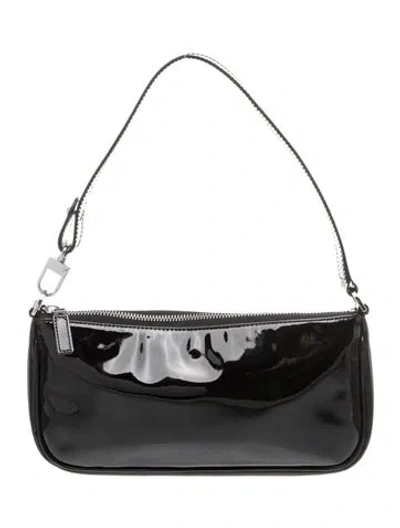 Pre-owned By Far Patent Leather Shoulder Bag In Black