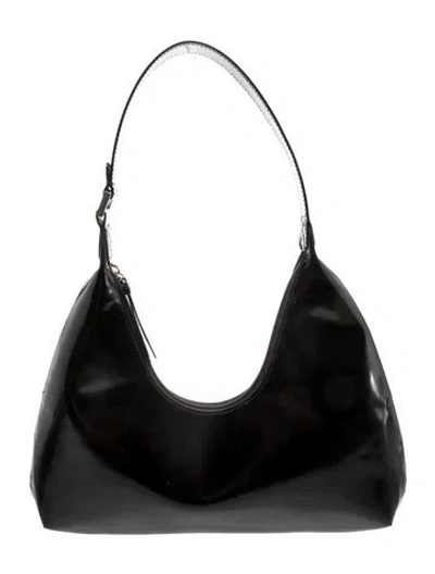 Pre-owned By Far Patent Leather Shoulder Bag In Black