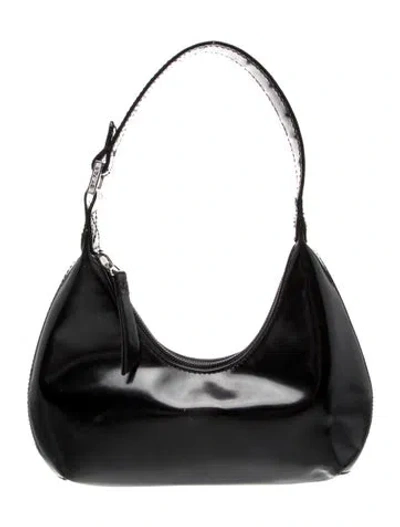 Pre-owned By Far Patent Leather Shoulder Bag In Black