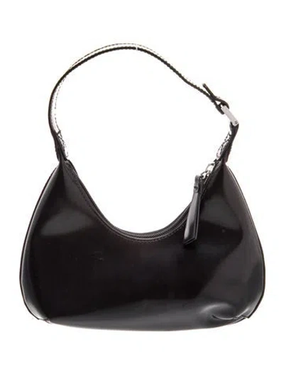 Pre-owned By Far Patent Leather Shoulder Bag In Black