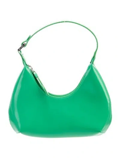 Pre-owned By Far Patent Leather Shoulder Bag In Green