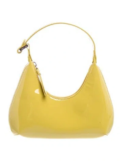 Pre-owned By Far Patent Leather Shoulder Bag In Green