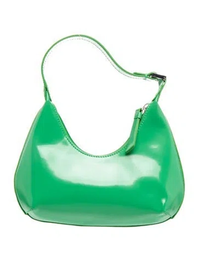 Pre-owned By Far Patent Leather Shoulder Bag In Green