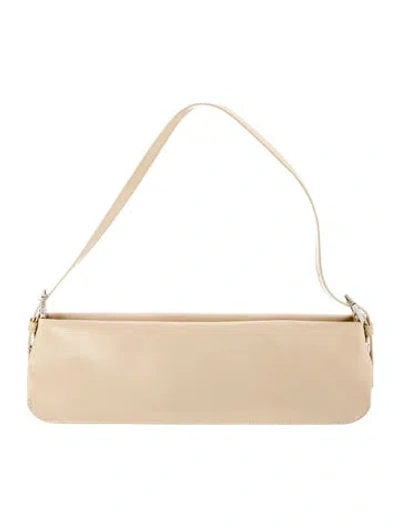 Pre-owned By Far Patent Leather Shoulder Bag In Neutral