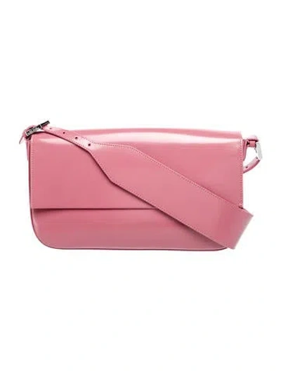 Pre-owned By Far Patent Leather Shoulder Bag In Pink