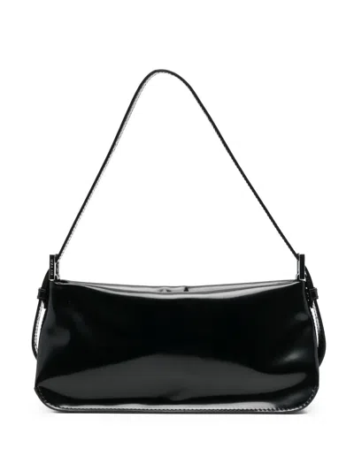By Far Patent-leather Shoulder Bag In Schwarz