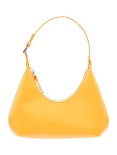 Pre-owned By Far Patent Leather Shoulder Bag In Yellow