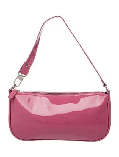 Pre-owned By Far Patent Leather Top Handle Bag In Pink