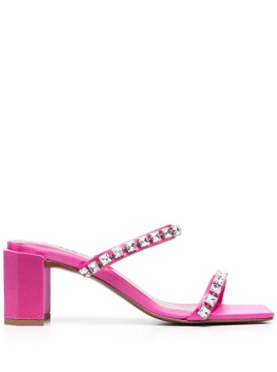 By Far Woman Sandals Fuchsia Size 8 Textile Fibers