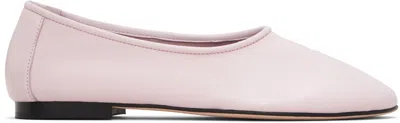 By Far Prudence Leather Ballet Flats In Pink