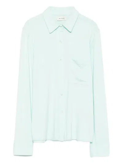 By Far Pocket Long-sleeve Shirt In Green