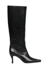 By Far Stevie 42 Leather Knee-high Boots In Black