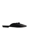 By Far Finn Bow Ballerina Mule In Black