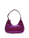 By Far Pre By Far Glitter-detail Shoulder Bag In Fuchsia