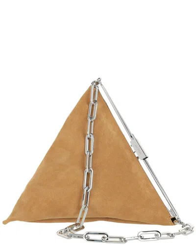 By Far Prisma Suede Shoulder Bag In Brown
