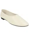 By Far Prudence Leather Flat In White