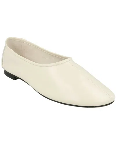 By Far Prudence Leather Flat In Neutral