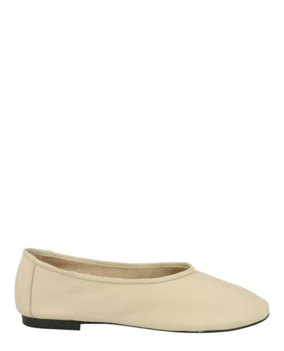 By Far Prudence Leather Flats In Brown