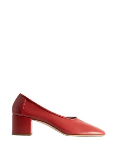 By Far Prudence Round-toe Pumps In Brown