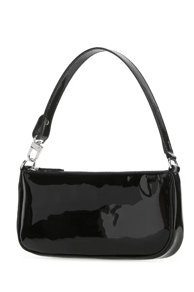 By Far Rachel Black Patent Leather In Animal Print