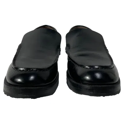 By Far Rafael Almond-toe Slip-on Loafers In Black Leather