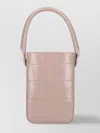 By Far Rectangular Crocodile Top Handle Adjustable Strap